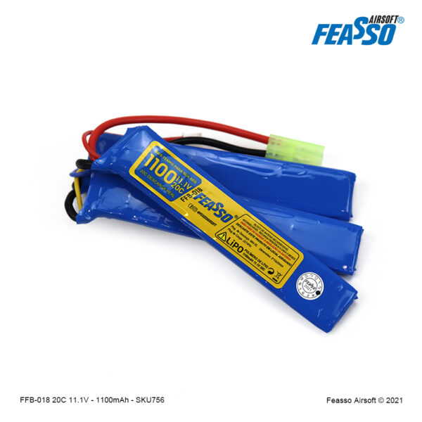 Bateria LiPO 20C - 11.1V - 1100mAh - Imagem 2