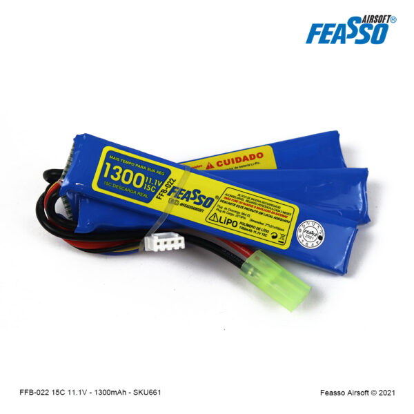 Bateria LiPO 15C - 11.1V - 1300mAh - Imagem 2