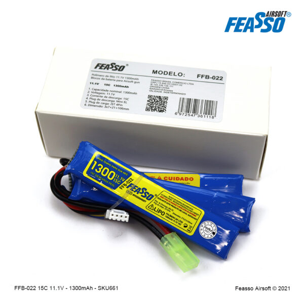 Bateria LiPO 15C - 11.1V - 1300mAh