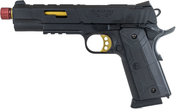 ROSSI 1911 RODWINGS GOLD GREEN GAS BLOWBACK 6MM - Imagem 4