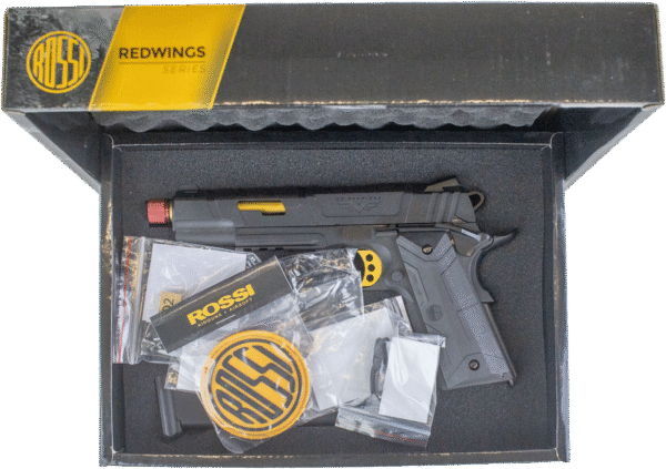 ROSSI 1911 RODWINGS GOLD GREEN GAS BLOWBACK 6MM - Imagem 5