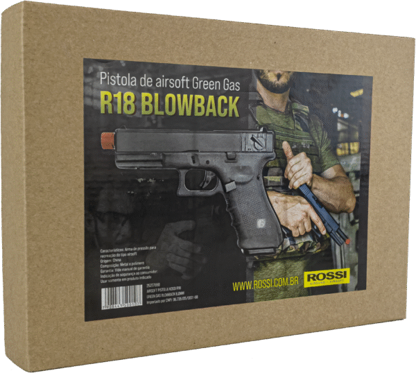 ROSSI R18 GREEN GAS BLOWBACK 6MM - Imagem 6