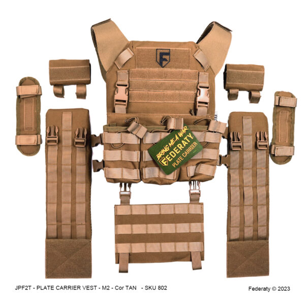 Colete Tático Modular PLATE CARRIER JPS M2 TAN - Imagem 5