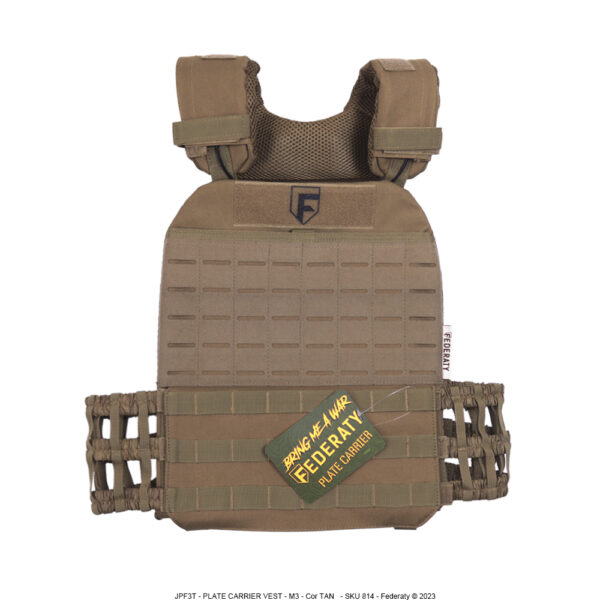 Colete Tático Modular PLATE CARRIER VEST M3 TAN - Imagem 3