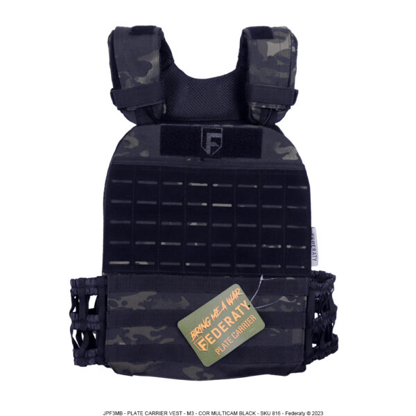 Colete Tático Modular PLATE CARRIER VEST M3 MULTICAM BLACK - Imagem 3