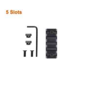 Trilho Metal 5(5cm) Slots Preto p/ M-Lock