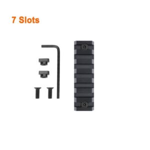 Trilho Metal 7(7,5cm) Slots Preto p/ M-Lock