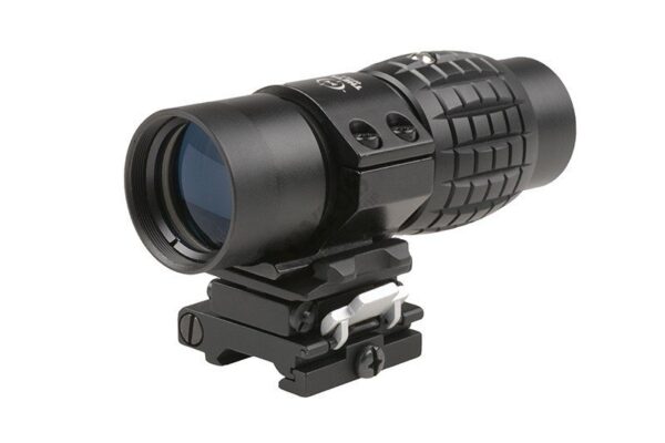 Mira Magnifier 3x Zoom Preto 22mm Airsoft - Imagem 3