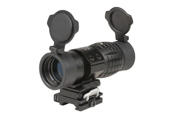 Mira Magnifier 3x Zoom Preto 22mm Airsoft - Imagem 2