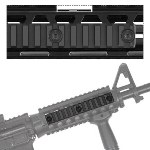 Trilho Metal 13(13,5cm) Slots Preto p/ M-Lock