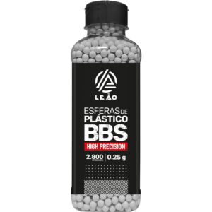 Esfera Airsoft BBs Leão 0.25g 6mm pote com 2800 bolinhas