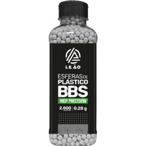 Esfera Airsoft BBs Leão 0.28g 6mm pote com 2800 bolinhas