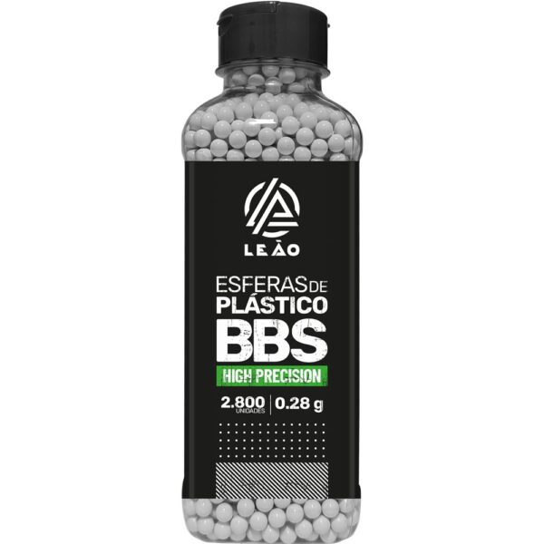 Esfera Airsoft BBs Leão 0.28g 6mm pote com 2800 bolinhas