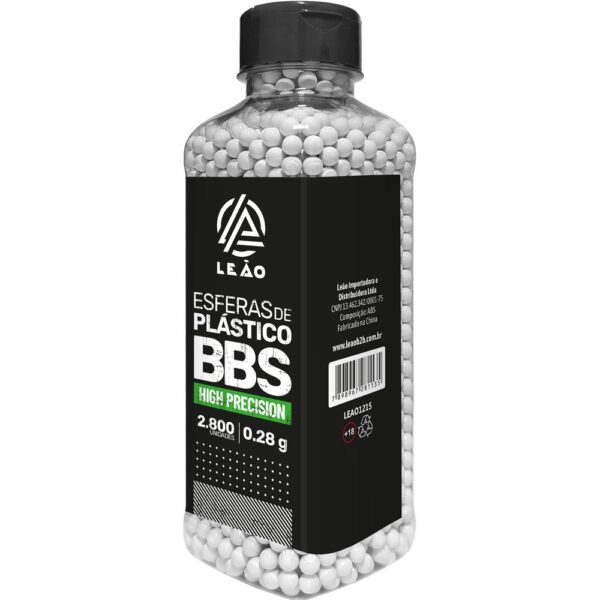 Esfera Airsoft BBs Leão 0.28g 6mm pote com 2800 bolinhas - Imagem 3