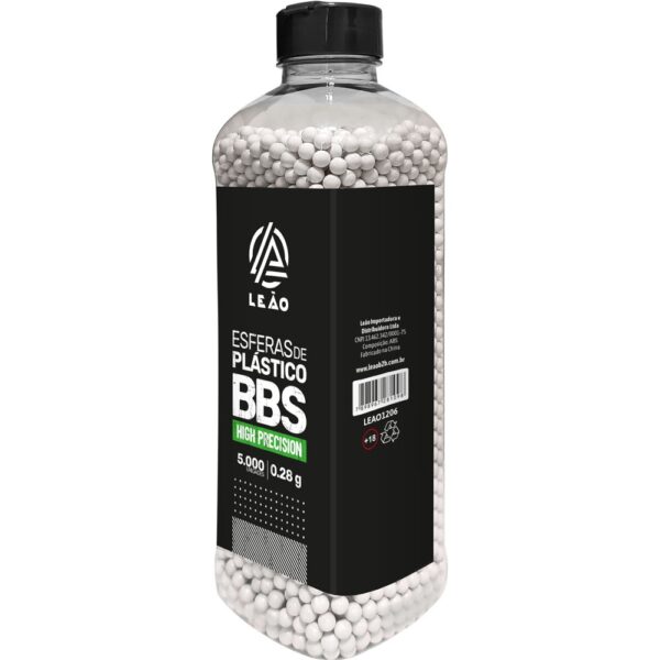 Esfera Airsoft BBs Leão 0.28g 6mm pote com 5000 bolinhas - Imagem 3